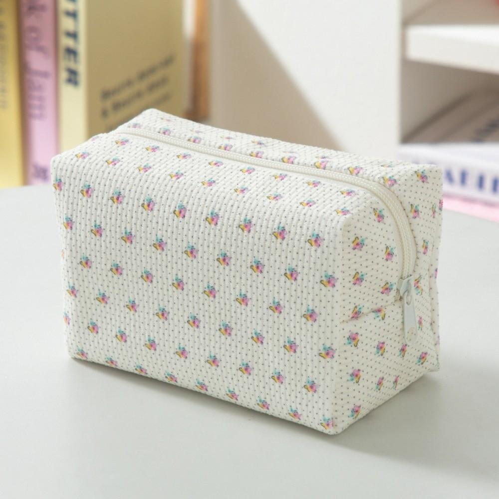 New Large Capacity Makeup Bag Zipper Corduroy Travel Toiletry Organizer Makeup Pouch