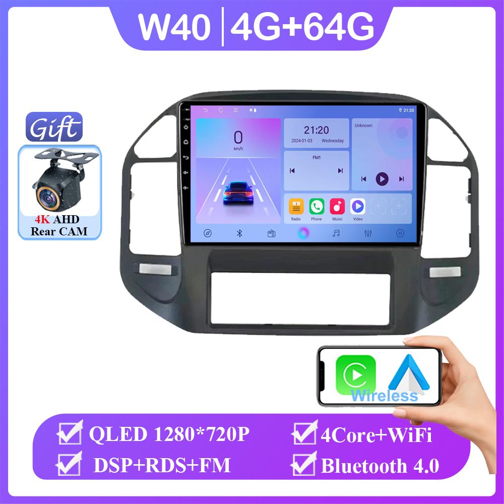 Kabelloses Android Autoradio für Mitsubishi Pajero 3 V70 V60 1999-2006 Auto Autoradio Carplay Multimedia GPS Navigation Kein 2din 4G