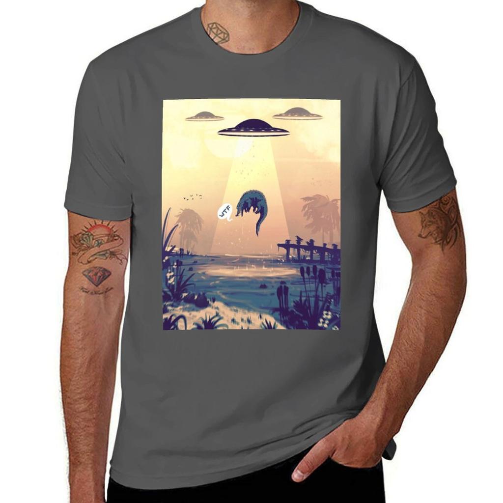 UFO WTF2 TShirt Basic Solid Color Short Sleeve TShirt