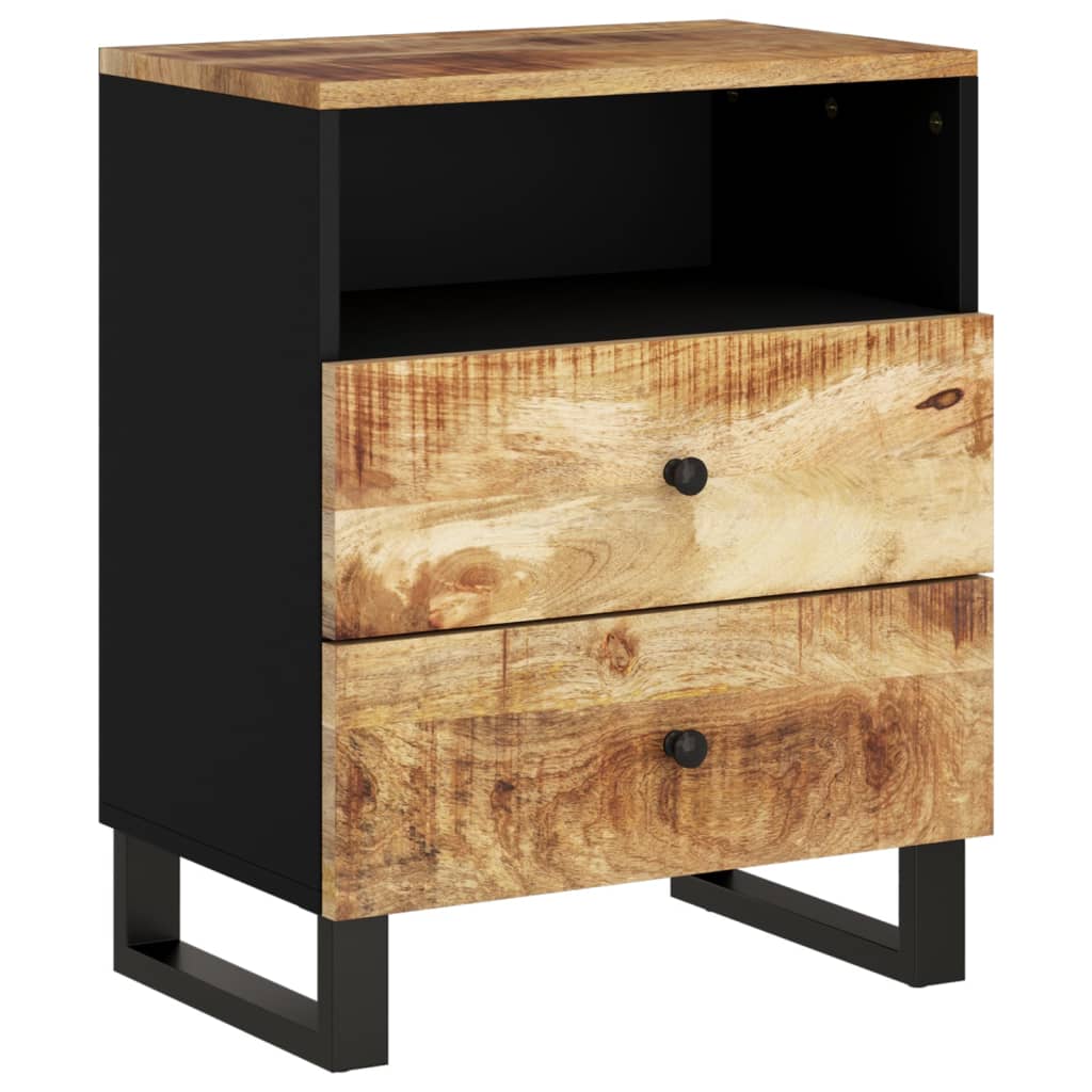 Nightstand 50x33x62 cm Solid Mango Wood & Engineered Wood