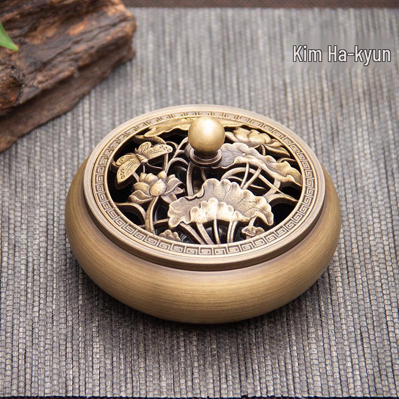 

Антикварная бронзовая комнатная курильница для благовоний - Ароматерапия и церемониальный аксессуар