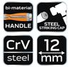 12mm chisel, CRV, two-component handle