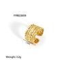 18K Gold-Plated Adjustable Stainless Steel Ring for Women - Simple, Trendy Jewelry Design