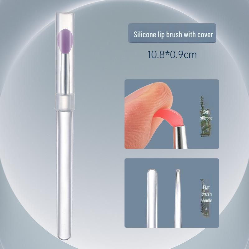 Nierle Silicone Lip Brush: Portable, Dustproof with Cover for Lipstick, Lip Mask, Lip Balm & Sequin Eye Shadow.