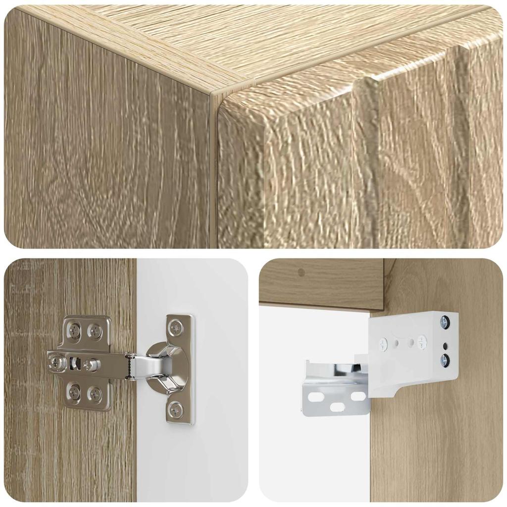 Wall Mounted Bathroom Cabinet Sonoma Oak