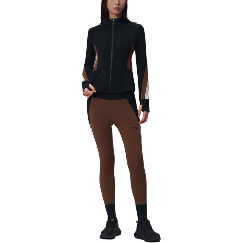 Saucony Soft Comfortable Versatile Skin-Friendly Sports Long Pants Women bottoms Red-Brown SA1259LG01L-CO004