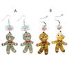 Cartoon Gingerbreads Man Pendant Earring Fashion Dangle Earrings Funny Christmas Acrylic Drop Earring Statement Jewelry