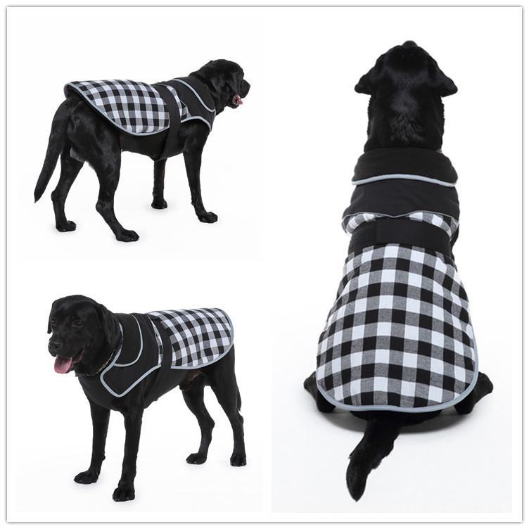 Meiqi Reflective Winter Jacket for Large Dogs - Pet Coat for Shiba Inu & Golden Retriever