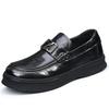 New Men's Shoes Lazy Business Hollow Casual Leather Shoes Men's Thick-soled Versatile Leather Breathable Doudou Shoes