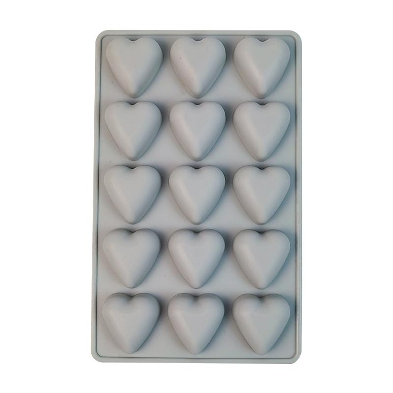 15 Cavities Heart Shape Silicone Baking Mold Diy Heart Chocolate Ice Making Mould Cake Tooldecor Valentine'S Day Gift