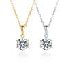 10K Gold Jewelry Set Classic Simple Earrings Moissanite Ring 9/14/18 K White Gold Rose Gold Necklace