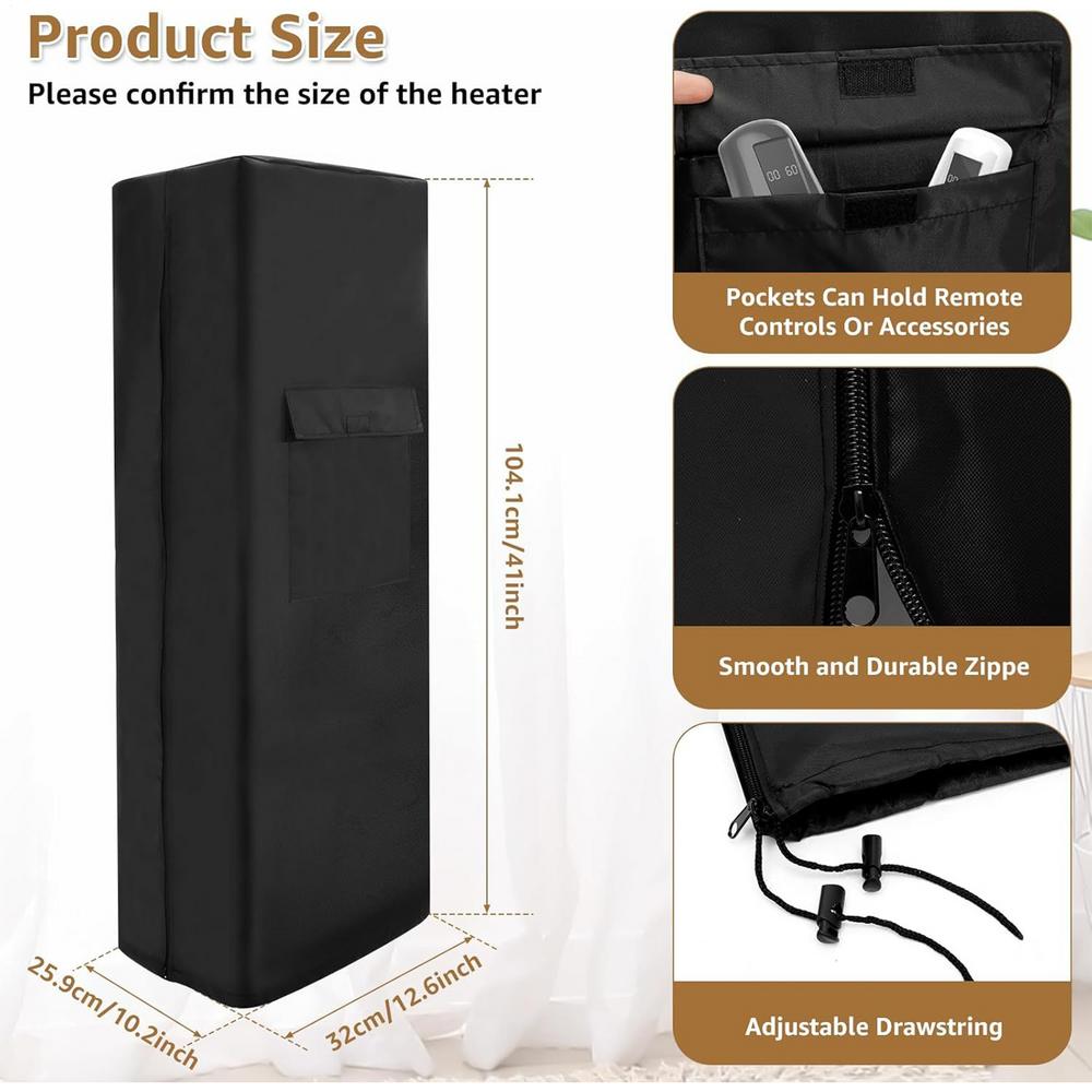 Heater Cover Waterproof Adjustable Guard With Zipper Patio Heater Covers Waterproof Heavy Duty For Outside Winter Home Air
