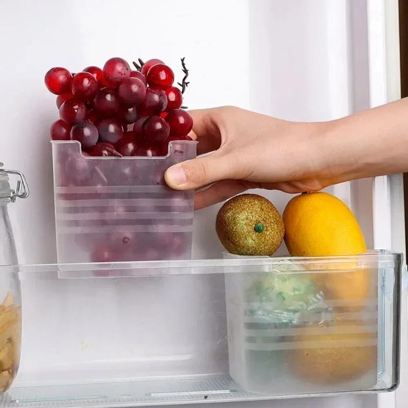 5/1Pcs Refrigerator Organizer Box Fridge Side Door Storage Container Plastic Translucent Kitchen Food Fruit Spice Storage Box