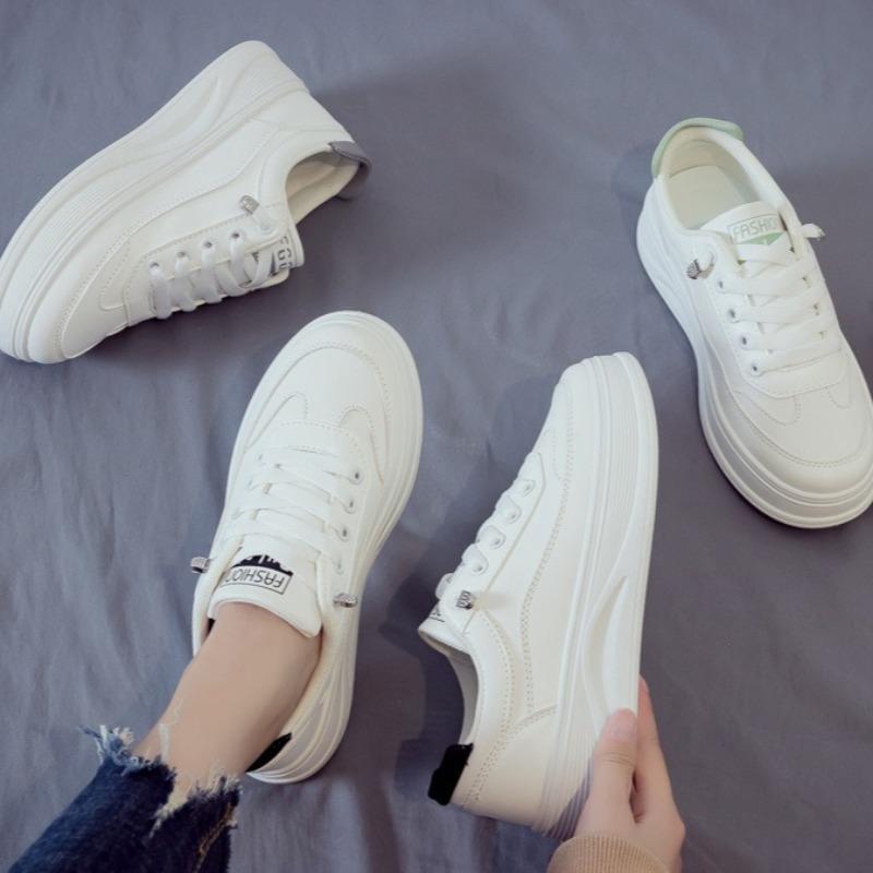 Korean Women's Chunky Vulcanized Shoes Women's Casual Small White Shoes 2025 Breathable Soft Bottom Sneaker Female Boards Shoe