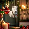 2D Acrylic Christmas Horse Pendant Ornament Festive Decoration For Indoor Outdoor Trees Hanging Decoration Party Accessories