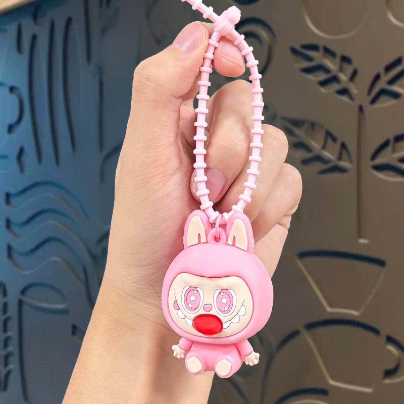Creative Rabub Scared Me Out of My Mouth To Unzip The Keychain, Bag Pendant, Couple Keychain Pendant, Small Gift. 1PC