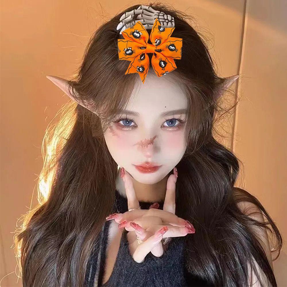 Bat Pumpkin Hairpin Skeleton Bat Duckbill Clip Funny Halloween Bow Hair Clip  Cosplay