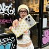 Kristall-Pünktchen iPhone 15/16/17 Pro Max Hülle mit Sturzschutz