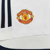 Adidas Manchester United Authentic Home Shorts Striped Logo Print Mid-Rise Football Pants Unisex Shorts White HR3676