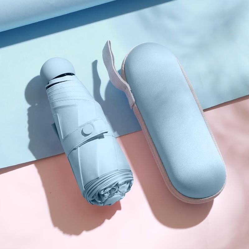 Compact Sky Blue UV Protection Umbrella небесно-голубой