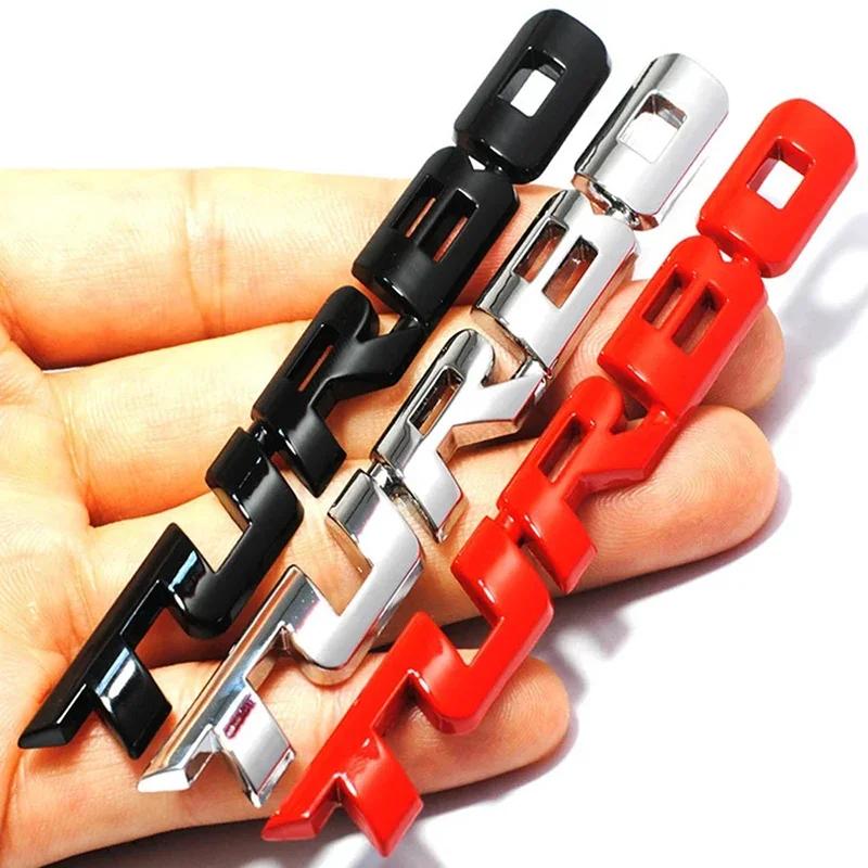 Turbo Car Sticker 3D Badge Car Modification Accessories Rear Marked Side Marking Decorative Car-Sticker Metal Tailbox Sticker