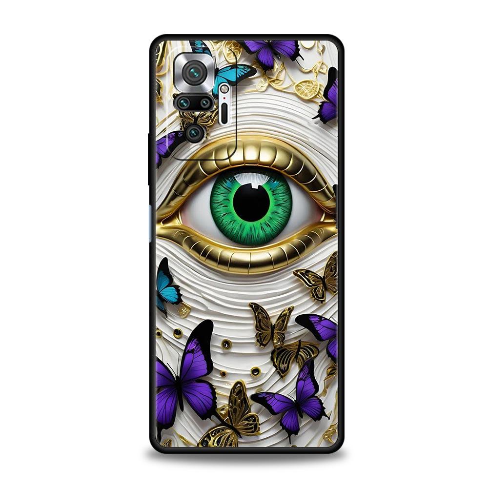 Fashion Eyelashes Eyes Phone Case Cover for Redmi 14C 10C Note 15 14 13 12 10 11 K40 Pro Plus 5G Soft TPU Shockproof Shell Capas
