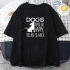 Hunde Machen Mich Glücklich Du Nicht So Sehr Aufdruck Damen T-Shirt Tier Rundhals T-Shirt Cartoon Übergroße Tops Harajuku Passform T-Shirts Damen
