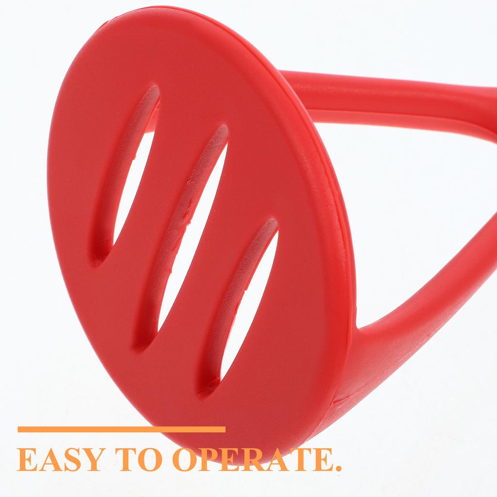 Silicone Potato Masher Red Food Grade Safe Vegetable Fruit Ricer Crusher Kitchen Tool for Puree Cooking