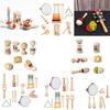 Baby Handheld Bell, Ringing Instrument, Early Childhood Education, Soothing Bed Bell, Wooden Gripping,Early Childhood Education