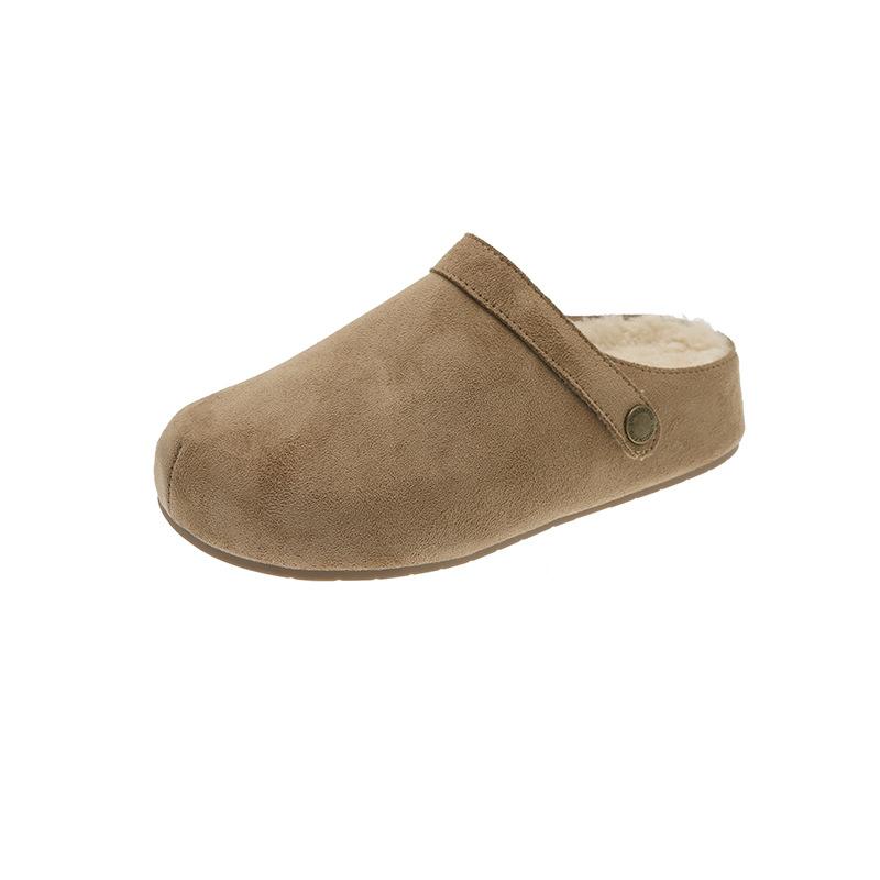 Comfortable and Versatile Thick-soled Cotton Slippers Women's New Velvet Warm Thick-soled Slippers In Autumn and Winter 2025 Outer Slippers