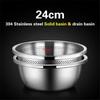 Drainage basket Kitchen water filter basket Basin Food grade German technology 304 stainless steel Vegetable washing basin