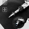Portable Ratcheting Screwdriver with Magnetic Bit Ratchet Multiple Bit Set 10 In 1 Screwdriver Small Pocket Size Wear Resistant