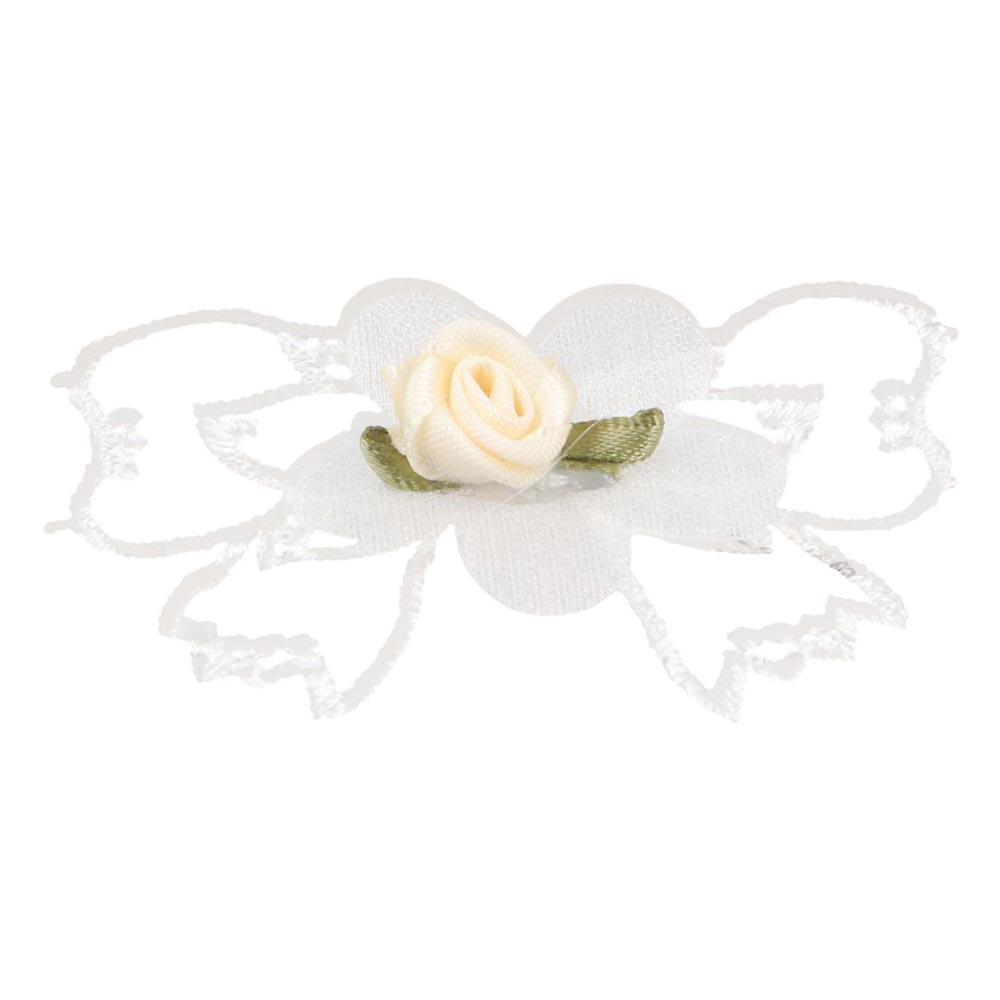 

5pcs Butterfly Flower Patches Rose Clothes Patches Garment Flower Lace Appliques DIY