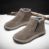 Hot Sale Brown Mens Snow Boots With Fur Warm Winter Boots Man Fluff Comfortable Suede Ankle Boots for Men Botas Casual Hombre