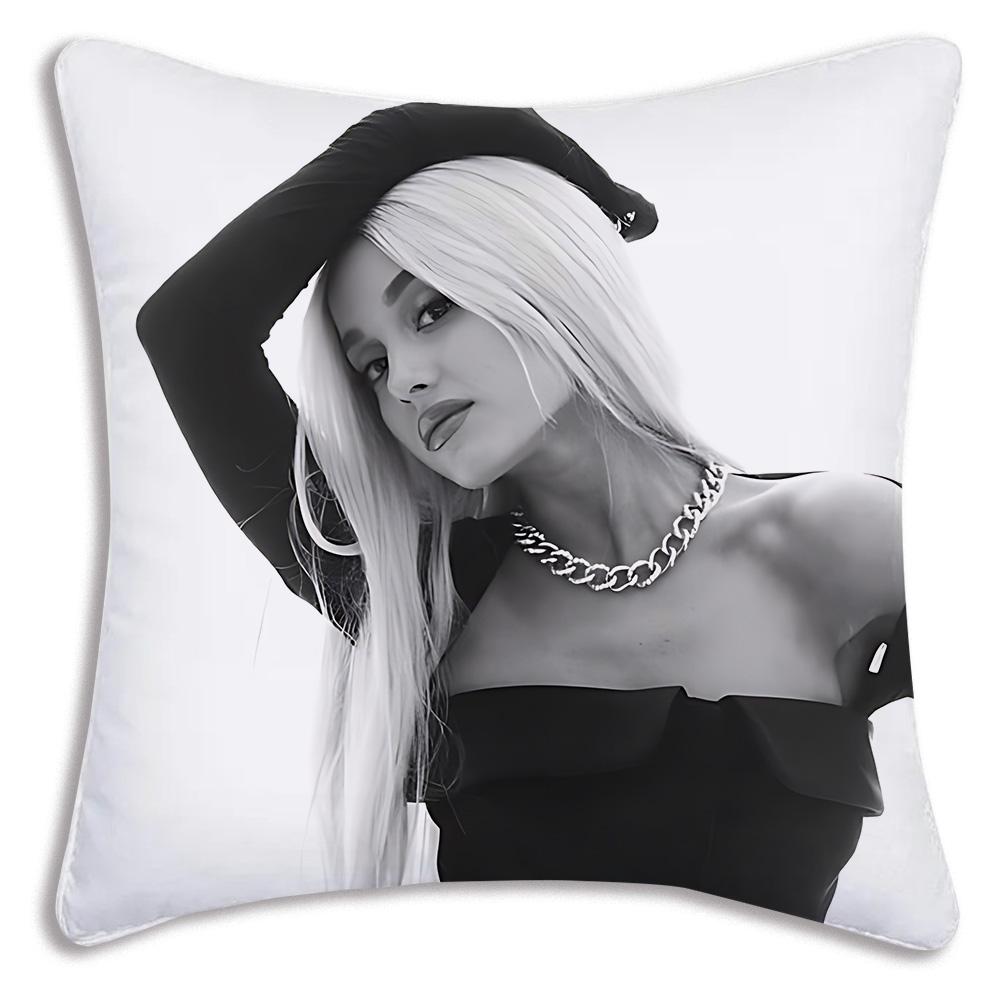 Singer For Arianas G-Grande Pillow Covers Cartoon Sofa Decorative Home Double-sided Printing Short Plush Cute Cushion Cover
