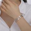  Fashion Peace Letter Bracelet Stainless Steel Hollow Adjustable Cuff Bangle for Women Men Jewelry Gifts