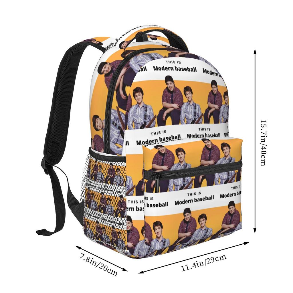 Band Modern Baseball Hund Playlist Logo Schülerrucksack Schultasche Wanderen Reise Tagesrucksack für Jungen Mädchen Buchtasche Umhängetaschen