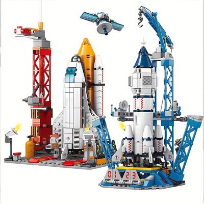 2 Style Space Shuttle Rocket Model Toys, Building Block Toys, Children's Diy Building Toys, Gifts for Boys and Girls