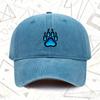 Pc Vintage Washed Hat with Paw Print Design Unisex Solid Baseball Cap AllSeason Wear Ideal Gift for Weddings Parties and