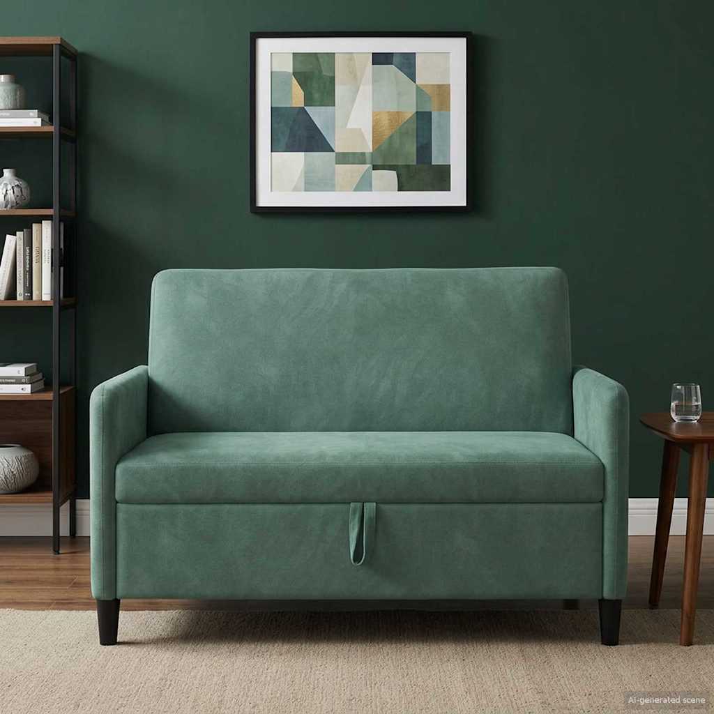 Sofa with Storage Space Sea Green 122 x 78 x 87 cm Polyester