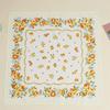3-Pack Women 43cm Bridal Souvenirs Square Towel Handkerchief Wipe Sweat Pure Cotton Absorbent Printed Floral Placemats