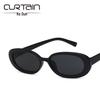 Trendy Oval Cow Print Sunglasses - European/American Style
