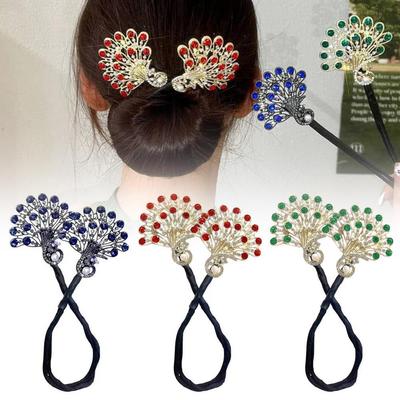 Fashion Pearl Peacock High-end Headbands Updo For Women Head Girls Accessories Hair Party Meatb Y1C3