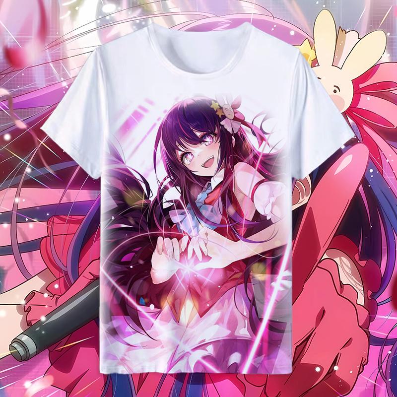 Oshi No Ko Anime Manga Stampa 3D T-Shirt Uomo Donna Moda Streetwear T-Shirt Oversize a Manica Corta Magliette Maschili Top Abbigliamento Uomo