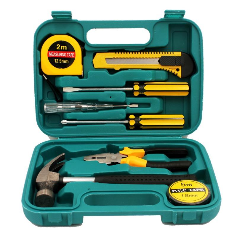 8-piece Set 9-piece Set 12-piece Set 16-piece Set Car Home Dual-purpose Combination Toolbox Car Hardware Tool Set Gifts