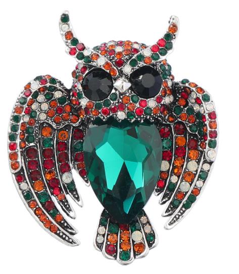 SKEDS Women Men Fashion Enamel Frog Owl Brooch Badges Crystal Animal Luxury Brooches For Women Accessories Clothing Coat Pins