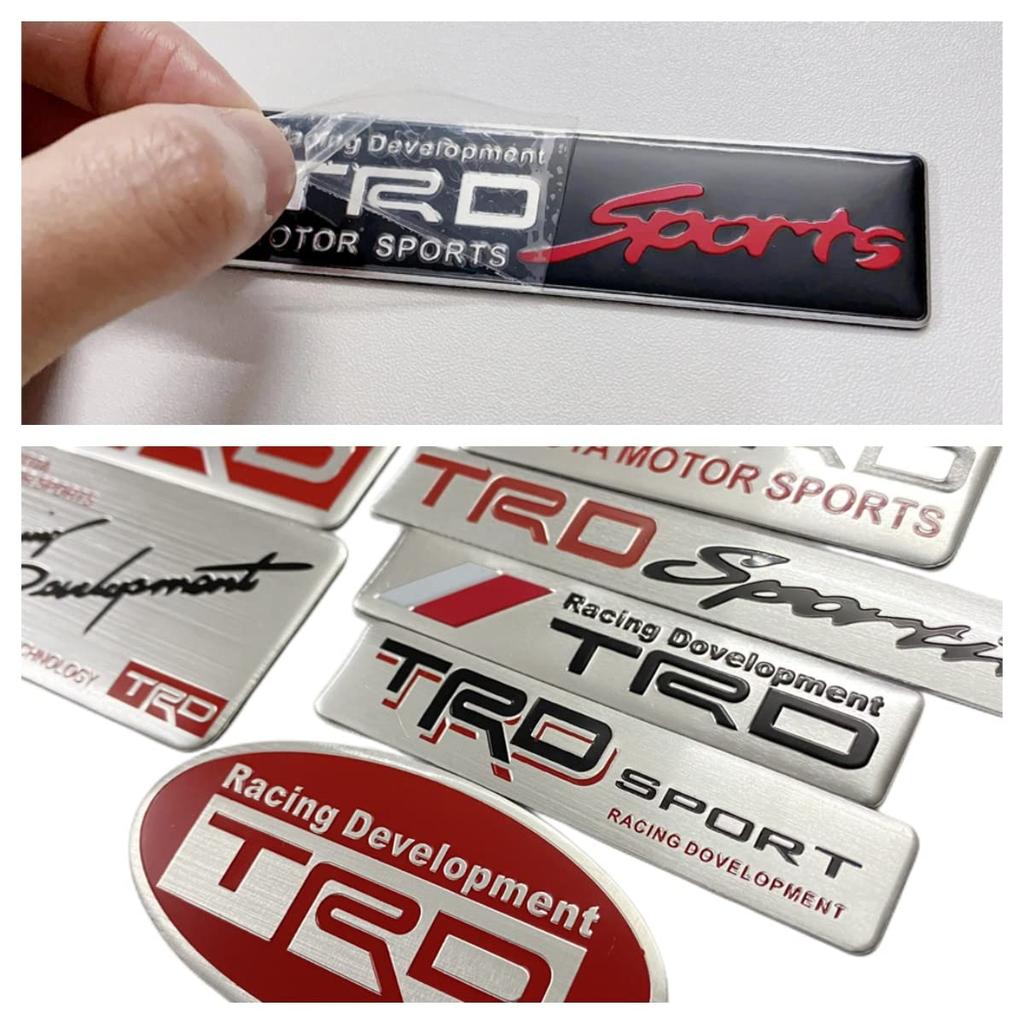 Toyota TRD Sticker Logo Motorcycle Gas Tank Sticker Emblem Badge Decoration Aluminum Racing Wing Decal 31 Designs Available Outside (18)