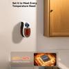 Programmable Space Heater With Led Display, Remote Wall Outlet Electric Heater With Thermostat And Timer