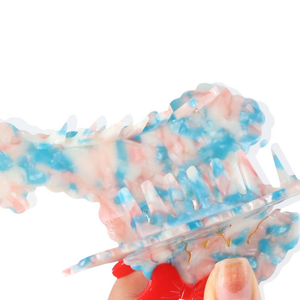 Scratch Bow Acetate Hair Clips Women Hairgrips Ponytail Holder Animal Hair Claws Korean Shark Clip