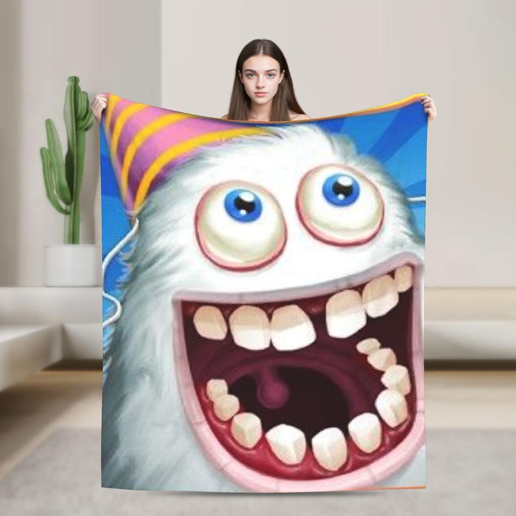 Warm Blanket Camping My Singing Monsters Bedding Throws Flannel Bedspread For Couch Chair Sofa Bed Pattern Sofa Bed Cover